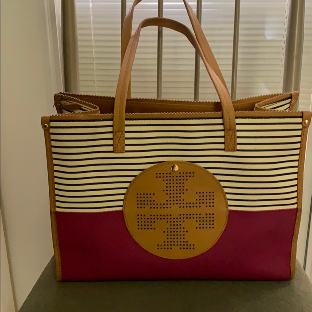 Tory Burch Wildflower Stripe Tote
